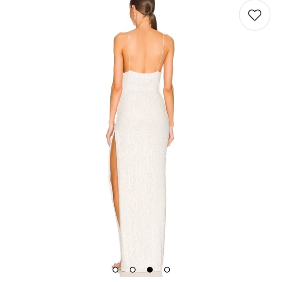 Elegant White Gown with Slit - Picture 3 of 4